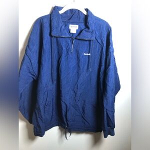 REEBOK SPORT | Vintage 90s Navy Quarter Zip Windbreaker